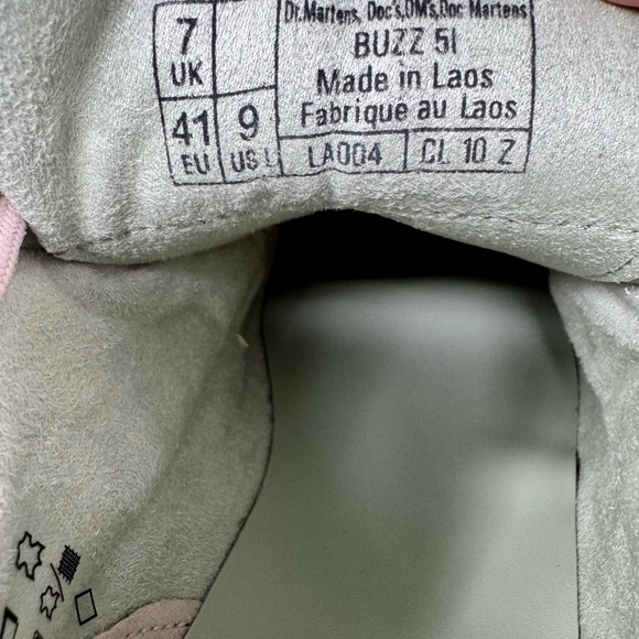 Dr. Martens Women's Buzz 5i Suede Platform Oxfords Powder Pink-Size 9 - Picture 6 of 10